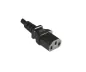 Preview: DINIC Netzkabel Indien Typ M auf C13, IND 3pin Typ M/IEC 60320-C13, BIS, schwarz